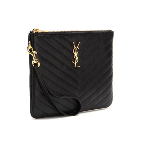 fake ysl black clutch|ysl monogram quilted clutch.